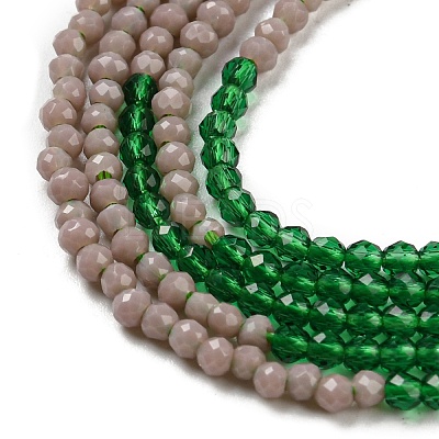 Transparent Gradient Color Glass Beads Strands GLAA-H021-01A-44-1