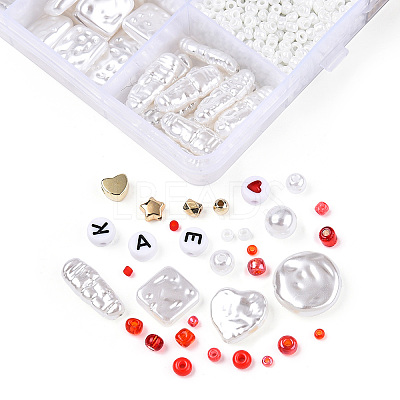 DIY 24 Style Acrylic & ABS Beads Jewelry Making Finding Kit DIY-NB0012-02F-1