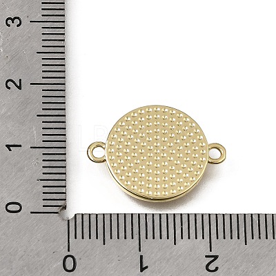 Natural White Shell Brass Flat Round Links Connector Charms KK-C262-03A-01G-1