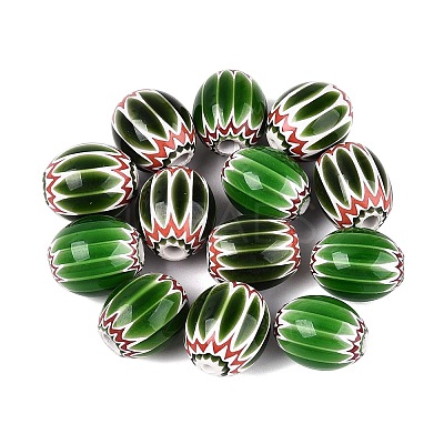 Handmade Millefiori Glass Barrel Beads LS-LA-N002-19E-1