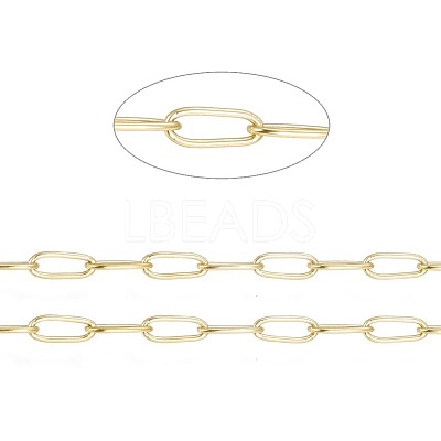 3.28 Feet Ion Plating(IP) 304 Stainless Steel Paperclip Chains X-CHS-F010-01B-G-1