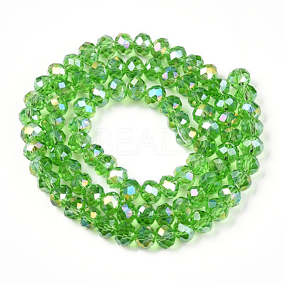 Electroplate Glass Beads Strands X-EGLA-A044-T6mm-B11-1