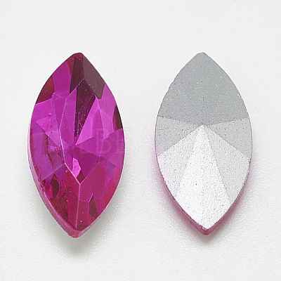 Pointed Back Glass Rhinestone Cabochons RGLA-T083-5x10mm-09-1