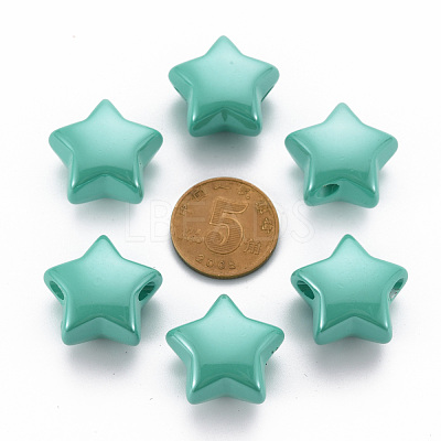 Opaque Acrylic Beads X-MACR-S372-02B-68-1