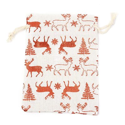 Christmas Theme Cotton Fabric Cloth Bag ABAG-H104-B17-1