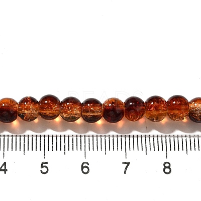Crackle Glass Beads Strands CCG-C002-6mm-01-1