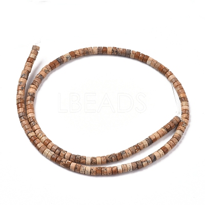 Natural Picture Jasper Beads Strands G-F631-A27-1