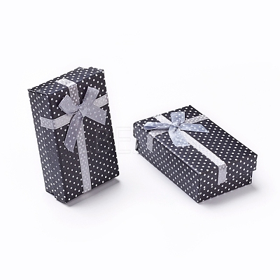 Cardboard Necklace Boxes with Bowknot and Sponge Inside CBOX-R012-4-1