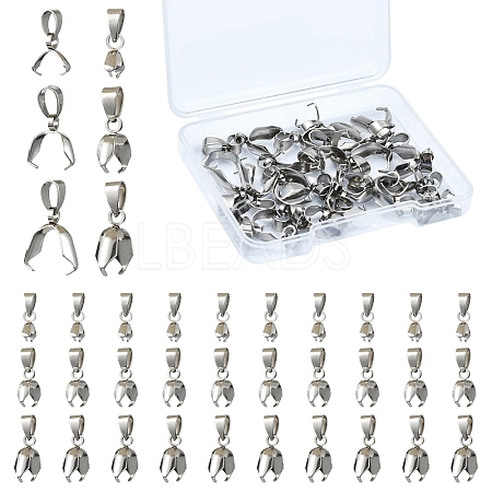 30Pcs 3 Styles 304 Stainless Steel Ice Pick Pinch Bails STAS-YW0001-92-1