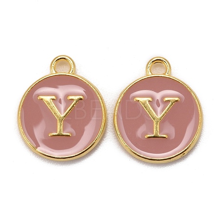Golden Plated Alloy Enamel Charms ENAM-S118-07Y-1