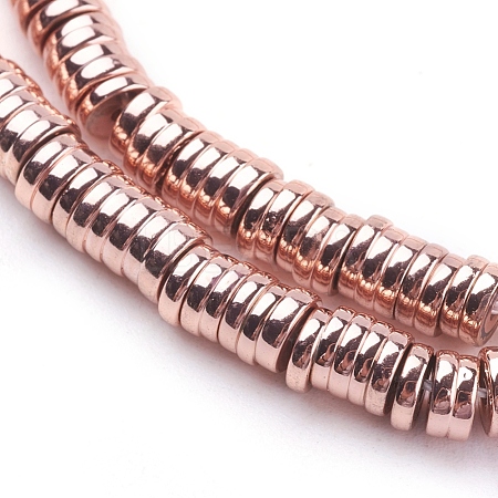 Electroplated Non-magnetic Synthetic Hematite Beads Strand G-E430-01-4.5mm-RG-1