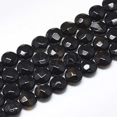 Natural Black Onyx Beads Strands G-S357-F11-1
