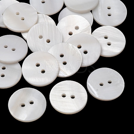 Natural Freshwater Shell Buttons SH-CBA22EC-01-1