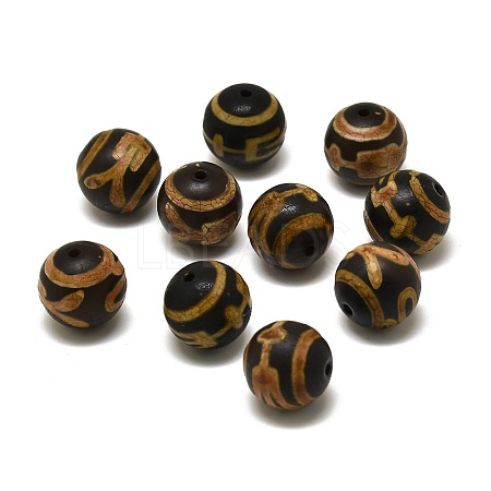 Tibetan Style Da Ren/Human dZi Beads G-Z020-03B-02-1