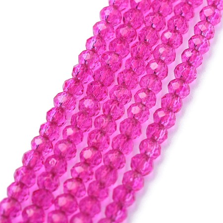Electroplate Glass Beads Strands GLAA-F079-A-04-1