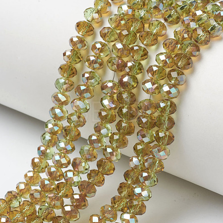 Electroplate Glass Beads Strands EGLA-A034-T6mm-J02-1
