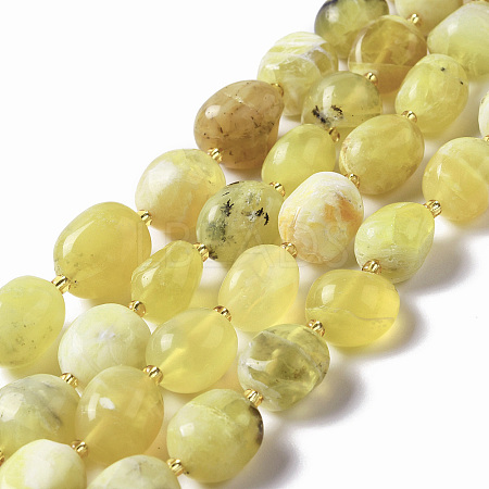 Natural Yellow Opal Beads Strands G-B028-B13-1