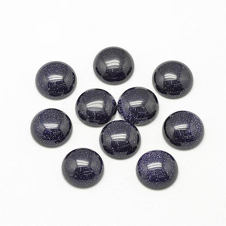 Synthetic Blue Goldstone Cabochons G-R416-8mm-34-1