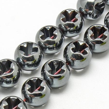 Non-magnetic Synthetic Hematite Beads Strands X-G-Q943-13-1