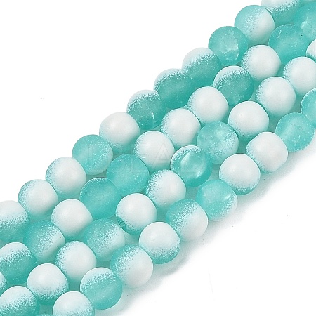 Frosted Crackle Glass Beads X1-GLAA-U001-8mm-M02-1