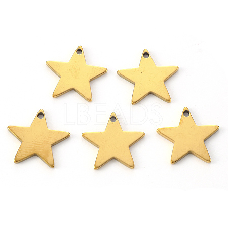 PVD Vacuum Plating 304 Stainless Steel Charms STAS-N092-67G-1