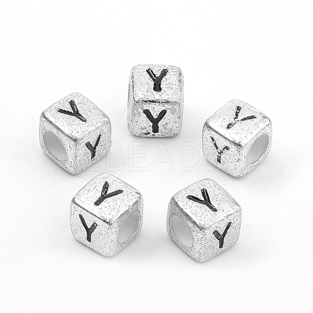 Plated Acrylic Beads PB43C9308-Y-1