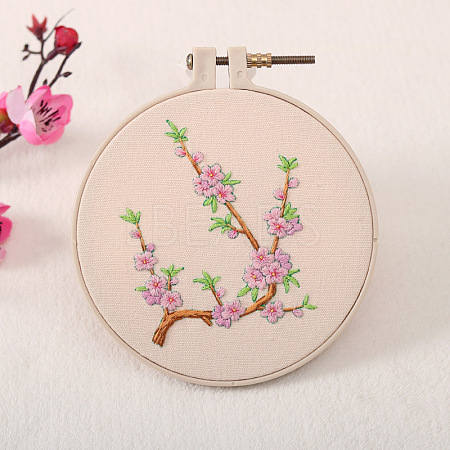 DIY Flower Pattern Embroidery Kits SENE-PW0011-02F-1
