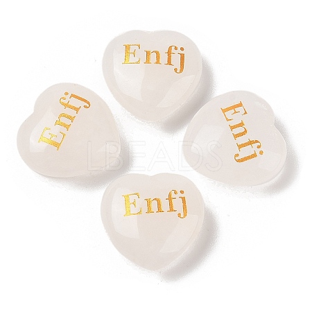 Natural Quartz Crystal Heart Engraving MBTI Figurines Statues for Home Office Desk Decorations X1-G-K353-05M-1