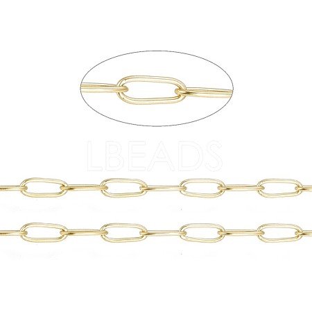 3.28 Feet Ion Plating(IP) 304 Stainless Steel Paperclip Chains X-CHS-F010-01B-G-1