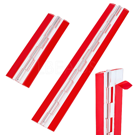 2Pcs 2 Styles Acrylic & Stainless Steel Self Adhesive Hinge FIND-BC0014-37-1