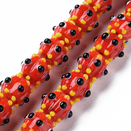 Opaque Handmade Bumpy Lampwork Beads Strands LAMP-T007-18-A05-1