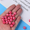 Opaque Striped Acrylic Beads MACR-S373-27D-03-7