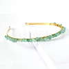Natural Green Aventurine Hair Bands PW-WGC1C33-19-1