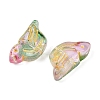 Electroplate and Golden Metal Enlaced Glass Beads EGLA-T029-03C-2