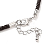 Braided Round Imitation Leather Bracelets Making BJEW-H610-01P-09-3