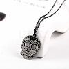 Stainless Steel Mexican Candy Skull Pendant Necklaces CQ9422-3-1