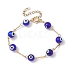 Lampwork Evil Eye Link Chain Bracelets BJEW-JB10045-03-1