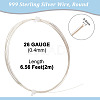 999 Fine Silver Sterling Silver Wire STER-WH0008-04A-S-2