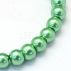 Baking Paint Pearlized Glass Pearl Round Bead Strands HY-Q003-6mm-69-2