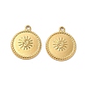 Ion Plating(IP) 304 Stainless Steel Pendants Rhinestone Settings STAS-B032-09G-2