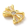 Brass Micro Pave Clear Cubic Zirconia Pendants ZIRC-P113-03G-2