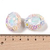 Handmade Luminous Polymer Clay Glass Rhinestone Beads CLAY-H003-05-5