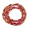 Electroplated Opaque Glass Beads Strands EGLA-L015-FR-B24-01-3