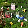 Resin Tiny House Decorations Set DJEW-WH0066-01-6