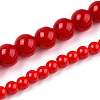 Opaque Solid Color Glass Beads Strands X-GLAA-T032-P8mm-04-4