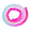 Transparent Glass Beads Strands X-GLAA-E036-07O-3