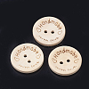 2-Hole Wooden Buttons X-WOOD-S040-42-1