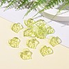 Green Transparent Acrylic Leaf Pendants for Chunky Necklace Jewelry X-DBLA410-9-4