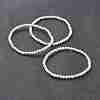 Synthetic Howlite Beaded Stretch Bracelets BJEW-A117-A-10-1