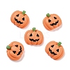 Pumpkin Opaque Resin Cabochons X-RESI-F031-05-1